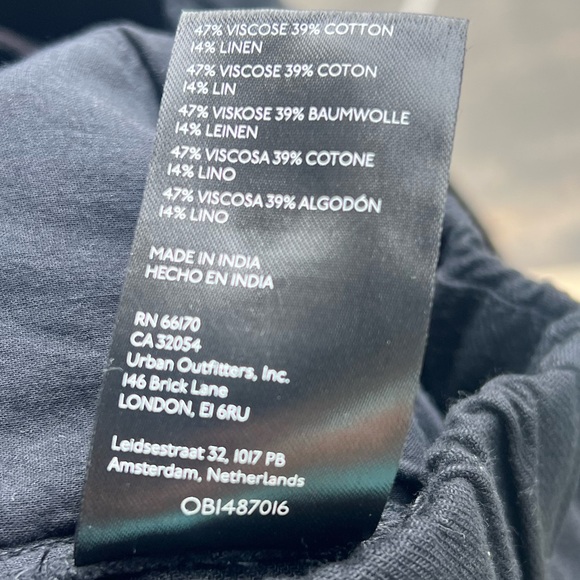 🆕 Free People Black Linen Wide-Leg Blend with Open Back Jumpsuit Size S - Picture 14 of 14